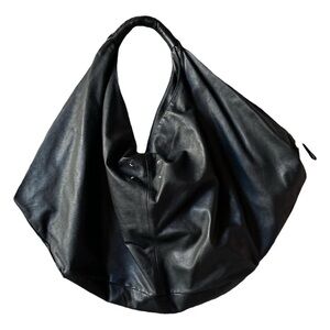 Maison Martin Margiela Black Leather Hobo Bag